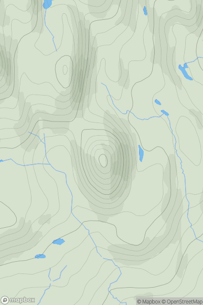 Thumbnail image for Dun Mor [North Skye and Raasay] showing contour plot for surrounding peak